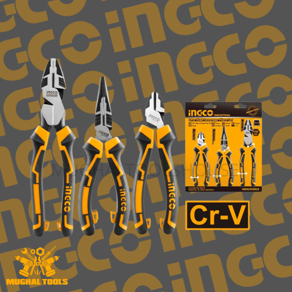 Ingco Pcs High Leverage Pliers Set Industrial Mughal Tools House