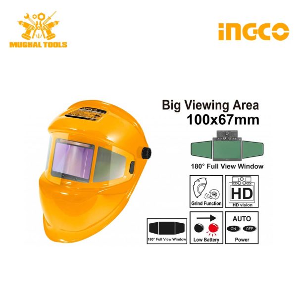 Ingco Auto Darkening Welding Helmet - Mughal Tools House